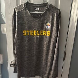NFL Steelers Heather Gray Long Sleeve Shirt